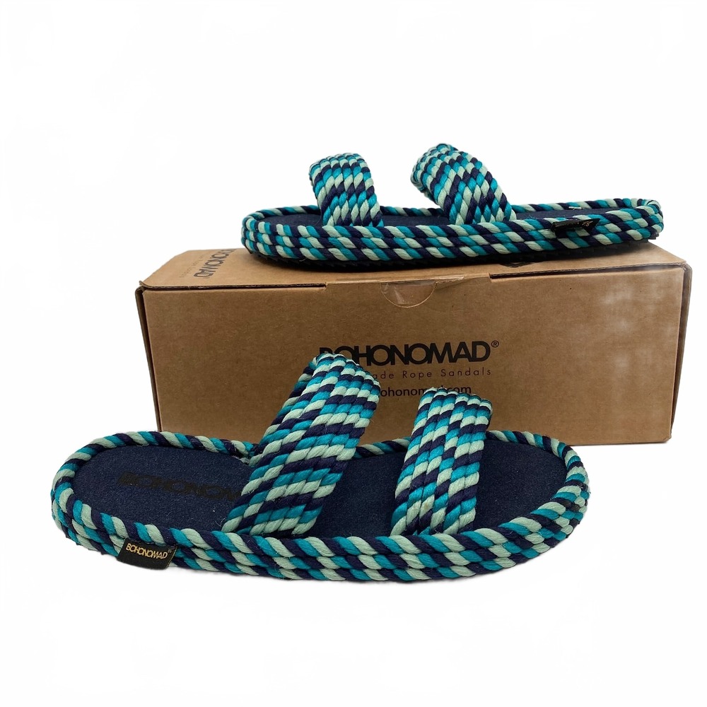 Bohonomad Tokyo Rope Sandals | Blue Synthetic Upper, US 7.5